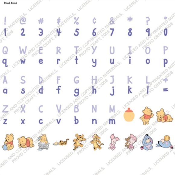 Cricut Disney POOH font - Picture 3 of 12